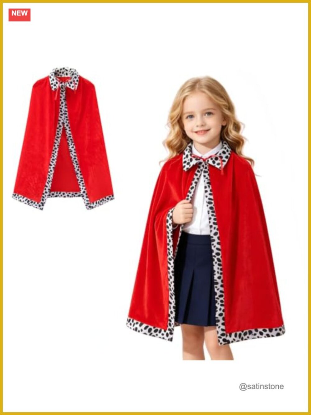 King Costume Cape Robe Polyester Halloween Cosplay Stage Performance Adult